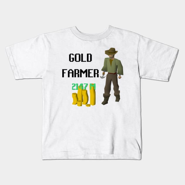 OSRS Gold Farmer Kids T-Shirt by Twintendo5